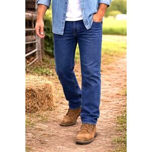 Wrangler Authentics Mens Classic Straight Fit Jeans Blue 40x30